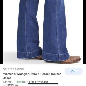Worn once! Retro wrangler jeans women